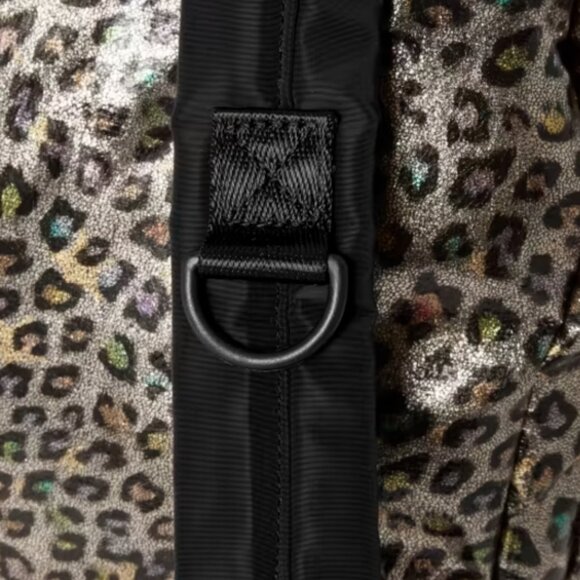 NEW Leopard print backpack shiny shimmer, bookbag, weekender, dance, cheer tween - Picture 4 of 4